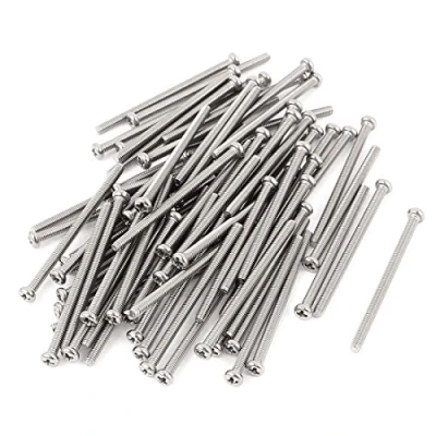 Image of Sourcingmap M2.5 x 40mm 304 Stainless Steel Phillips Round Head Screws Bolt 60pcs