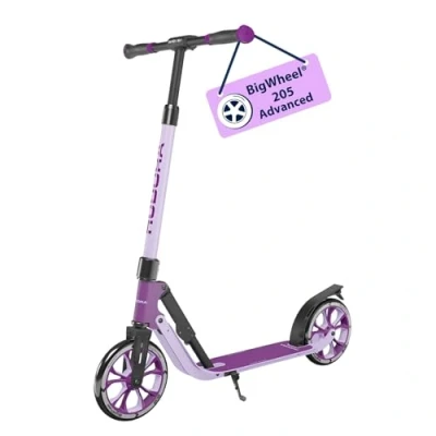 Image of HUDORA BigWheel® 205 Advanced scooter Comfortable aluminium for up to 100kg Height adjustable &amp; foldable Kick children/teenagers adults