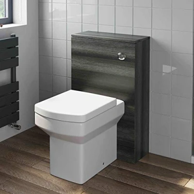 Image of 500mm Bathroom Toilet BTW Furniture Unit Square Pan S/Close Seat Charcoal Grey