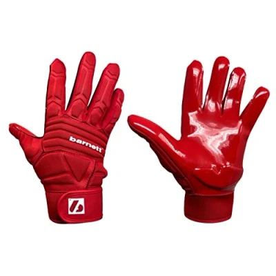 Image of BARNETT FLG 03 Red Professional Linemen football gloves, OL, DL (2XL)