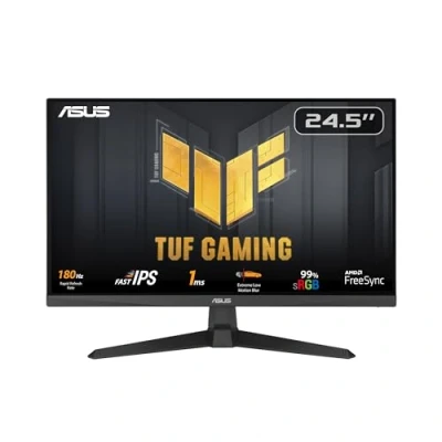 Image of ASUS TUF VG259Q3A Full HD 24.5&quot; IPS LCD Gaming Monitor Black, Black