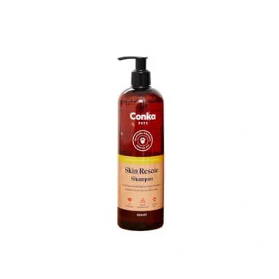 Image of Conka Pets Skin Rescue Natural Sensitive Dog Shampoo, for Ichy Relief, Premium Shampoo Pets, Pet Grooming Delicate (500ml)