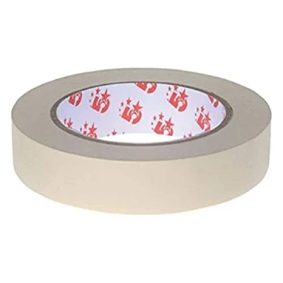 Image of 5 Star Office Masking Tape Crepe Paper 25mm x 50m [Pack 6], White