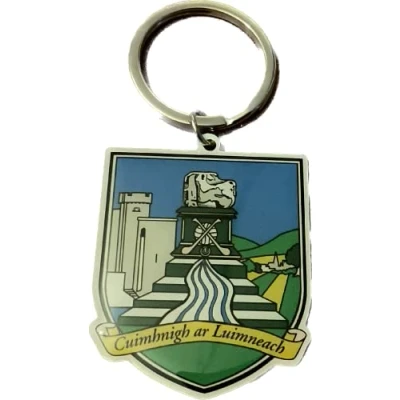 Image of LIMERICK Official ALL IRELAND GAA County crest ultra thin metal keyring