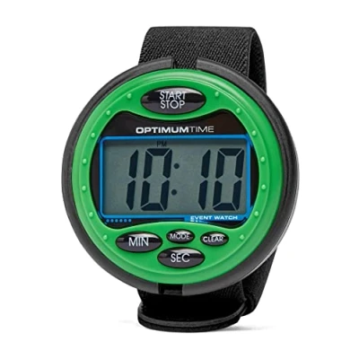 Image of Optimum time OE Series 3 Equestrian Event Watch Green Unisex Countdown from programmable with alarm at zero