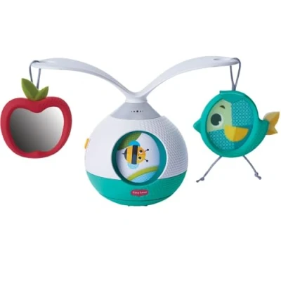 Image of Tiny Love 2 in 1 Tummy Time Musical Mobile, 360 Rotating Baby Mobile with Music &amp; Lights, 0+ Months, Portable Take Along Stroller Toy, 3 Sound Modes, Meadow Days