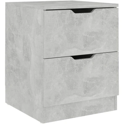 Image of vidaXL Bedside Cabinet Concrete Grey 40x40x50 cm Engineered Wood