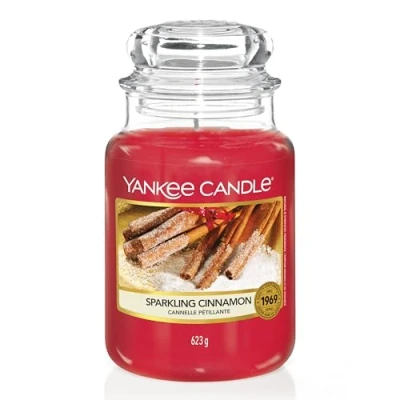 Image of Yankee Candle Scented Candle, Sparkling Cinnamon Large Jar Long Burning Candles: up to 150 Hours, Perfect Christmas Gifts for Women