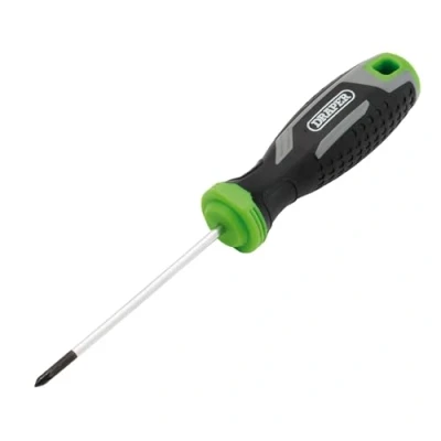 Image of Draper Pozi Soft Grip Screwdriver, PZ0 x 75mm 13369 Magnetic Tip, CRV Blade