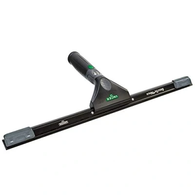 Image of UNGER ErgoTec Ninja Squeegee 40 30cm Large Blade, Aluminium Channel &amp; Rubber Grip Handle Professional DIY Window Glass Cleaning Equipment Accessoriest, Black