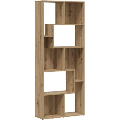 Image of vidaXL Bookcase Bookshelf Rack Storage Cabinet Modern Artisan Oak Engineered Wood 67x24x161 cm For Living Room/Office