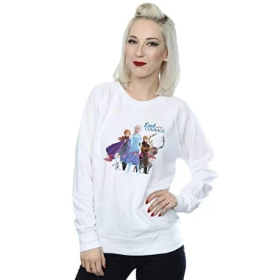 Image of Disney Women&#039;s Frozen 2 Lead with Courage Sweatshirt White Large