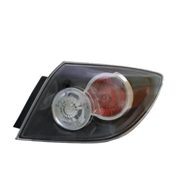 Image of BR5S51170D, BR5S51180D Rear light TYC 11 11803 01 2 Right Outer section black without bulb holder MAZDA: 3 Hatchback