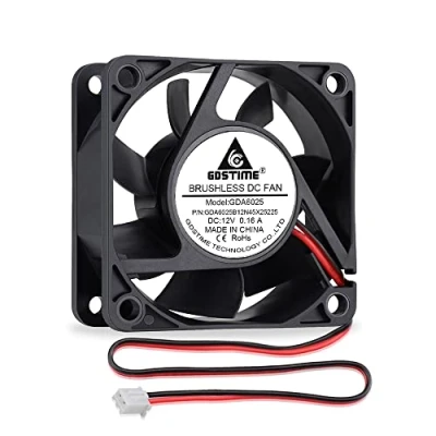 Image of GDSTIME 60mm Computer Fan 12V PC 60 x 25mm Case 4500 RPM High Speed Axial 6CM DC Brushless Cooling For Xbox DVR Router Projector Replacement Ventilation Exhaust
