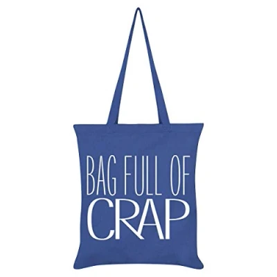 Image of Grindstore Bag Full Of Crap Tote Cornflower Blue 38x42cm