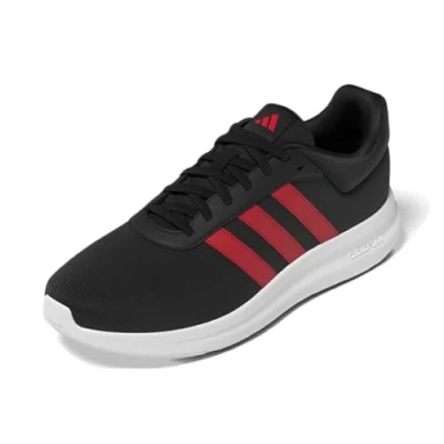 Image of adidas Men&#039;s LITE Racer 4.0 Shoes, core Black/Better Scarlet/Better Scarlet, 7.5 UK