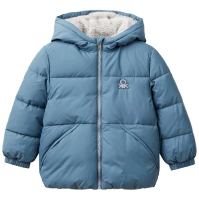 Image of United Colors of Benetton Boy&#039;s Giubbotto 2wu0gn035 Jacket, Blue, 1 Year
