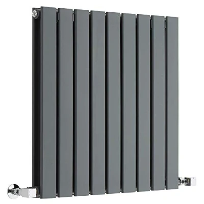 Image of Milano Alpha Anthracite Horizontal Double Flat Panel Radiator 635mm x 630mm