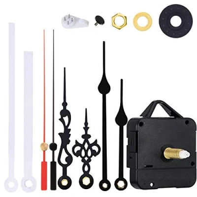 Image of 31mm High Torque Wall Clock Movements Mechanism with 3 Pack Styles of Hands Quartz Motor Battery Operated DIY Repair Parts Replacement, 4/5 Inch Max Dial Thickness, 1 1/5 Total Shaft Length