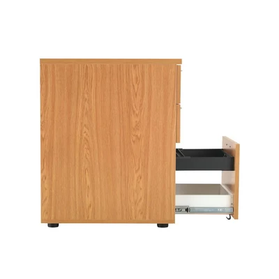 Image of First Desk High Pedestal 3 Drawer 600mm Depth Nova Oak KF74466