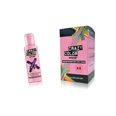Image of Renbow Crazy Color Semi Permanent Hair Dye Cream 4 x Bordeaux 100ml
