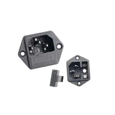 Image of Aofan 2 Pcs IEC320 C14/3 Pin Male plug Chassis PCB Panel Power Inlet Socket Connector with Input Module Fuse AC 250V 10A