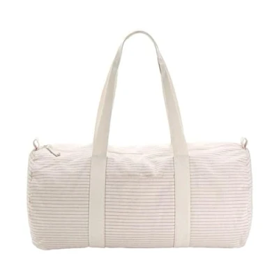 Image of COOZO Striped Organic Cotton Barrel Bag Red/Stripe One Size
