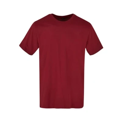 Image of Build your Brand Men&#039;s Basic Round Neck T Shirt Shirt, Cherry,