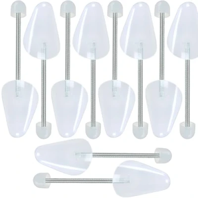 Image of Incutex 5 pairs of women shoe trees suitable for UK sizes 2/3/4/5, plastic shaper, former women&#039;s footwear sneakers, mocassins, loafers, flats (not boots!), transparent