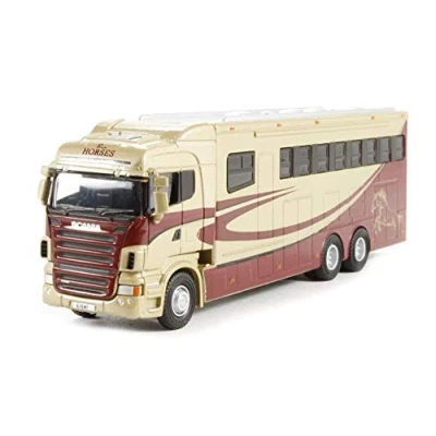 Image of Oxford Diecast Metallic Scania Highline Horsebox