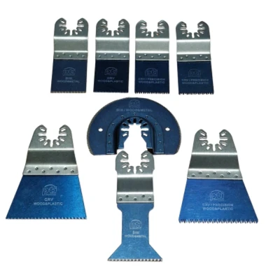 Image of 8PCS Multi Tool Disc Set Universal Wood Metal Oscillating Quick Release Saw Cut Compatible with Dewalt, Fein Multimaster, Ryobi, Milwaukee, Bosch, Dremel, Rockwell, Makita