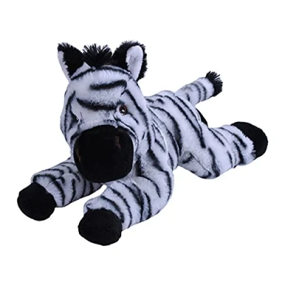 Image of Wild Republic EcoKins Zebra Stuffed Animal 12 inch, Eco Friendly Gifts for Kids, Plush Toy, Handcrafted Using 16 Recycled Plastic Water Bottles