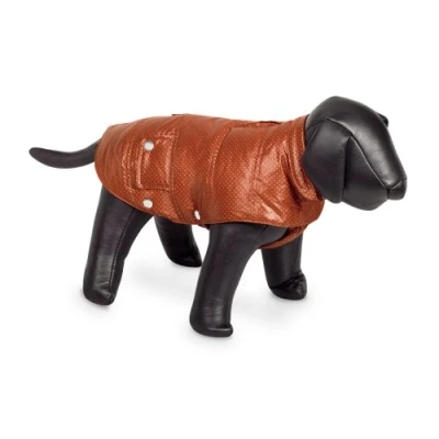 Image of Nobby Dog Coat Danika with Dots, 48 cm, Silver/ Terracotta