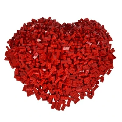 Image of Simba 104118922 &quot;Blox 8 Stud Red Building Blocks Set (500 Piece)