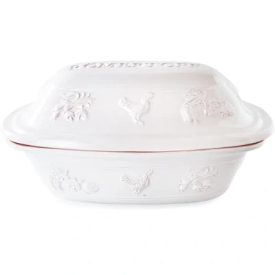 Image of Römertopf Rustico Roasting Dish For 6 People 5 Litre Casserole with Ceramic Lid Stewing, and Steam Cooking Oven Safe, White