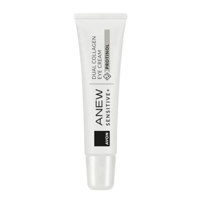 Image of Avon Anew Sensitive+ Dual Collagen Eye Cream 15ml, Suitable for Sensitive Skin, Contains Skin soothing Actives To Boost Collagen, Cruelty Free