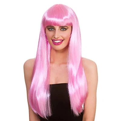 Image of Wicked Costumes Adult Long Baby Pink Fantasy Fancy Dress Wig