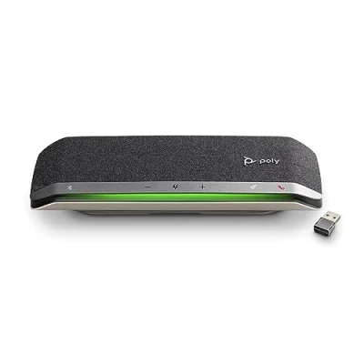 Image of Poly Sync 40+ Smart Speakerphone Flexible Workspaces Connect to PC/Mac via BT700 Adapter and Smartphones Bluetooth Works with Teams, Zoom