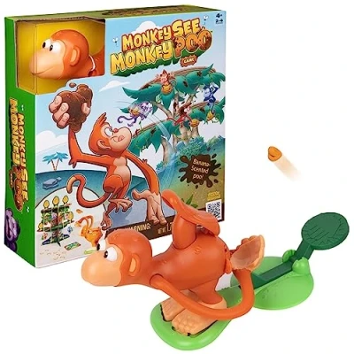 Image of Spin Master Games, Monkey See Poo Game, Fun Sensory Toys, Family Funny Gifts, Christmas Gifts for Kids, Ages 4+