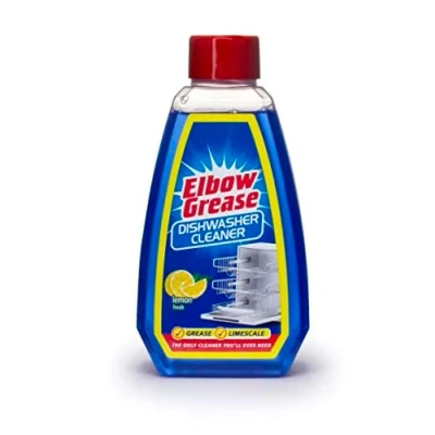 Image of 2 x 250ml Elbow Grease Dishwasher Cleaner Fresh Lemon Cuts Through And Limescale
