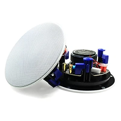 Image of Herdio 4 Inches Ceiling Speakers Wall Mounted Speaker Amplifier Water Resistant For Bathroom Home Kitchen Bedroom,compatible with Bluetooth