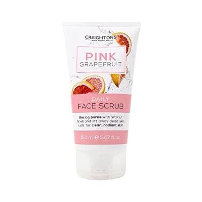 Image of Creightons Pink Grapefruit Daily Face Scrub (150ml) Unclog pores with Walnut Shell and lift away dead skin cells for clear, radiant skin. Dermatologically tested.