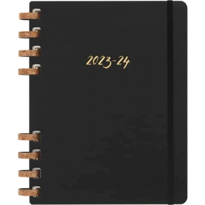 Image of Moleskine Academic Monthly Planner 2023 2024, 12 Month Weekly and Diary, University Agenda with Hard Cover, Size XL 20 x 25 cm, Black