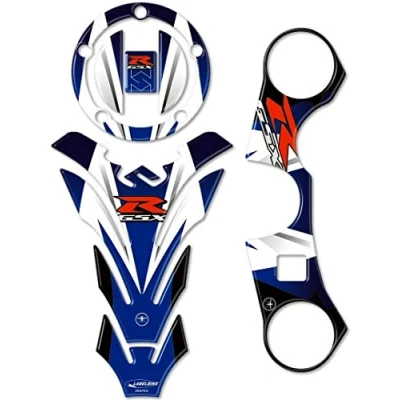Image of labelbike Kit of 3D Resin Stickers Decorations and Motorcycle Protections Compatible with Suzuki GSX R 600 750 from 2006 to 2016