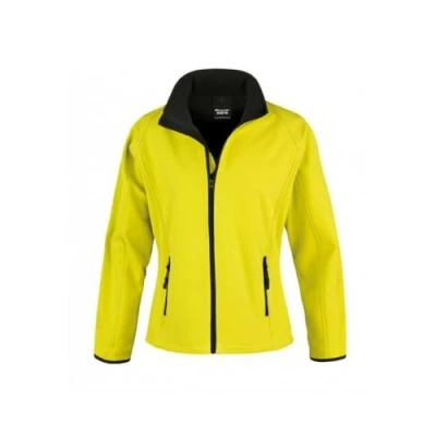 Image of Result Women&#039;s R231F Printable Softshell Jacket Yellow/Black, 2X Large/Size 18