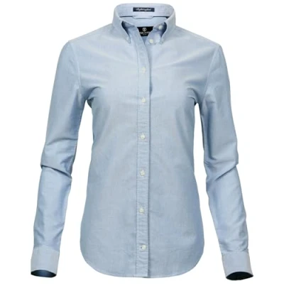 Image of Tee Jays Ladies Perfect Oxford Shirt, Light Blue, Small. TJ4001