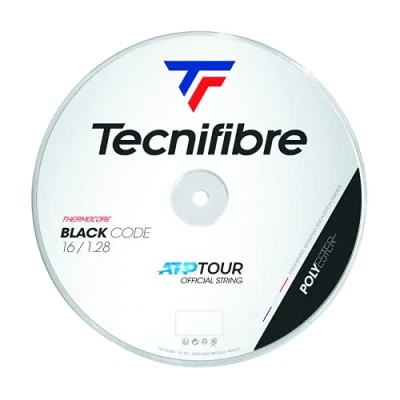Image of Tecnifibre Blackcode Tennis String 1.28mm Black 200m Reel