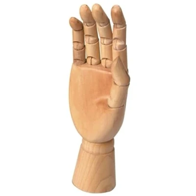 Image of Jakar Wooden Manikin Hand 8&quot; 20cm Life Size Artists Shop Adjustable Moveable Fingers Artist (1 Hand)