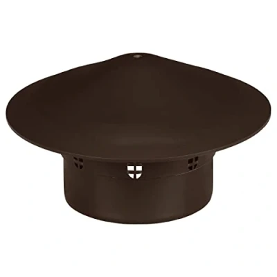 Image of Vent Cowl 110mm Waste Pipe Terminal Valve Soil Air Mushroom Cap Brown