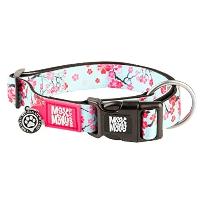 Image of Max &amp; Molly Dog Puppy Collar with Power Buckle, Fun Style for Small, Medium, Large Dogs Puppies, Waterproof, Comfortable, Adjustable, Includes Gotcha QR Code Pet ID